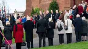 Villagers Gather at Crosshouse War Memorial